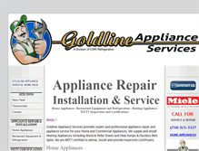 Tablet Screenshot of goldlineapplianceservices.com